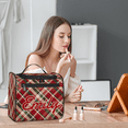 thumbnail image 6 of Custom Name Makeup Bag,Personalized Travel Toiletry Bag with Hanging Hook,Large Cosmetic Organizer for Women,Gift for Her 10.2x9.2x6.5 Inch, 6 of 7