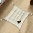 thumbnail image 5 of Luoshdecor Floor Pillow Cushions 18x18 in,White Square Pillows Seat Cushion with Tassel for Tatami Living Room Yoga, 5 of 6
