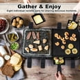 thumbnail image 4 of CUSIMAX Raclette Électrique 1500 W - Plaque Antiadhésive Réversible, Pierre de Gril, 8 Poêles, Spatules en Bois. Parfait pour BBQ Coréen, Noir, 4 of 5