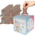 thumbnail image 1 of 61PCS Diaper Raffle Tickets Baby Shower Card Box with Advice Cards Funny Bear Balloon Sign Box Pink Blue Card Box for Baby Shower Party, 1 of 7