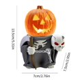 thumbnail image 5 of 1PC Halloween Miniature Pumpkin Figurines Mini Resin Pumpkin Ghost Ornaments Fairy Lighted Halloween Garden Adornments Pumpkin Doll with LED Lights for Outdoor Home Garden Decoration, 5 of 5