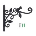 thumbnail image 2 of Hanging Plant Bracket Black Metal Outdoor Hanging Brackets Wall Hook for Bird Feeders Wind Chimes Potted Plants, 2 of 5