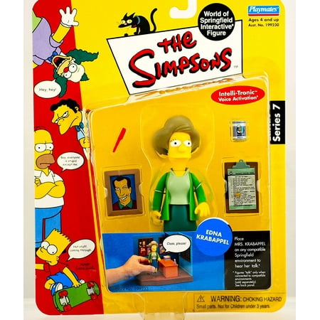 Simpson Interactive Simpsons Series 7 Edna Krabappel Action Figure, EDNA KRABAPPEL The Simpsons Series 7 World Of Springfield Interactive Action Figure By The Simpsons ()
