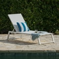 thumbnail image 2 of Monica Outdoor Aluminum Chaise Lounge, White, 2 of 13