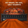 thumbnail image 5 of TURBRO Eternal Flame 26-Inch Infrared Quartz Electric Fireplace Log Heater, Realistic Lemonwood Logs, Adjustable Flame Colors, Remote Control, Thermostat, Timer, EF26-LG, 1500W, 5 of 6