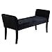 thumbnail image 3 of Armen Living Chatham Tufted Velvet Living Room Bench in Black, 3 of 4
