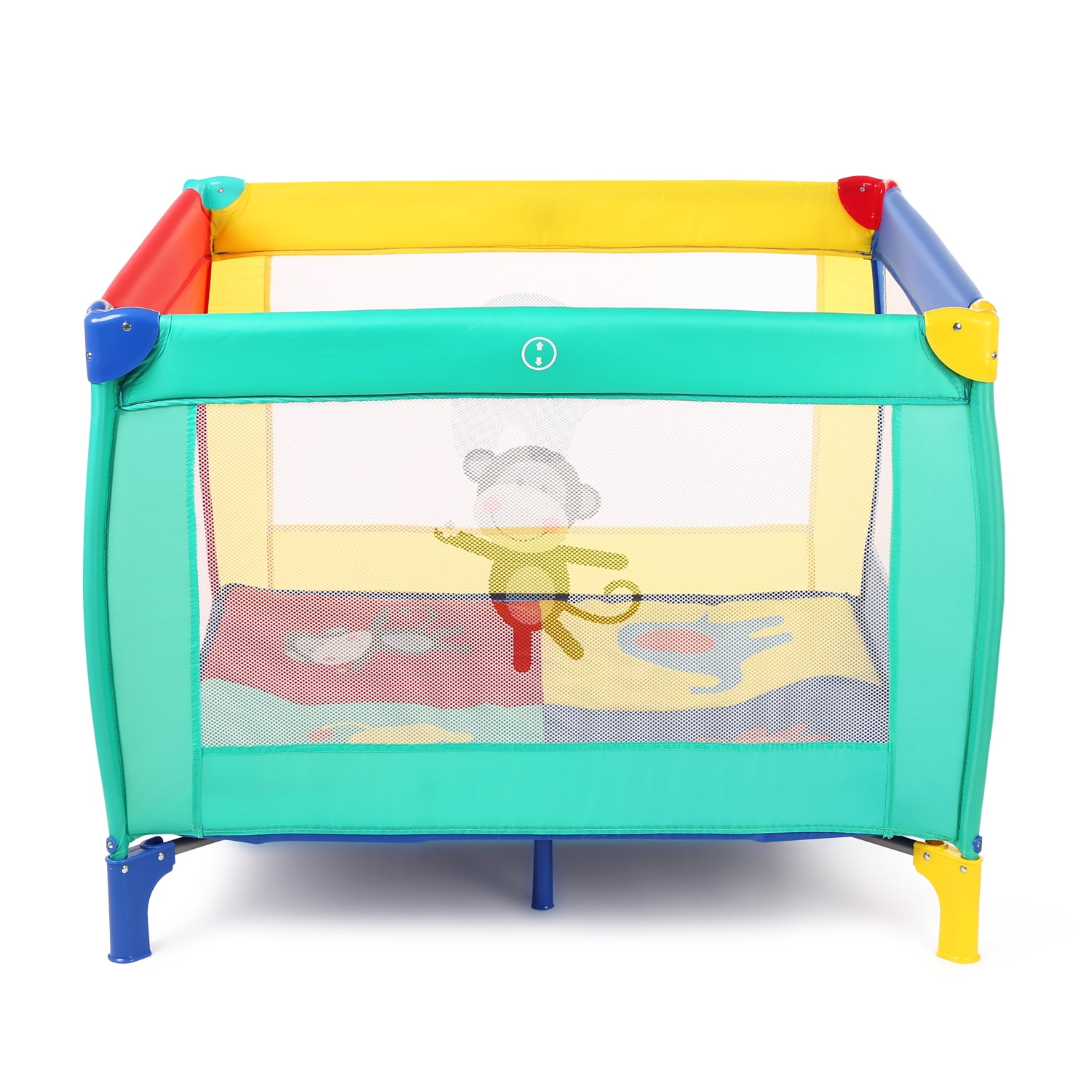 odoland portable playard playpen for infants and babies