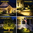 thumbnail image 6 of JSOT 4 Pack Solar Spot Lights Outdoor, 600lm Solar Flood Lights, LED Solar Landscape Spotlights for Garden Walkway Yard Porch, Driveway, Pathway, Lawn, Pool, Warm Light, 6 of 9