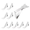 thumbnail image 1 of Uxcell 10 Pack Tablecloth Clips, Metal Butterfly Shape Table Cloth Cover Clamps, 2.95" x 1.77" Windproof Holder Clips, Silver, 1 of 7