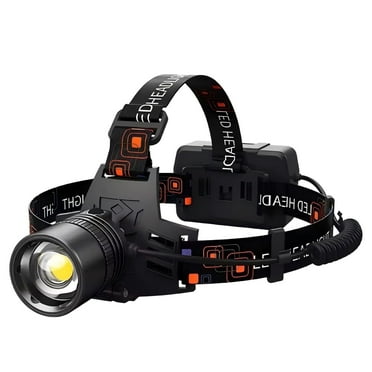 990000 Lumen LED Rechargeable Headlamp, 60H Long Battery Life Head Lamp with 5 Modes & IPX7 Waterproof & Zoomable, 120° Adjustable Head Light for Adults, Outdoor, Camping, Hardhat