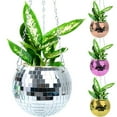 thumbnail image 1 of Mirror Disco Ball Planter Hanger, Hanging Disco Planter Flower Pot For Garden Decor, 1 of 5