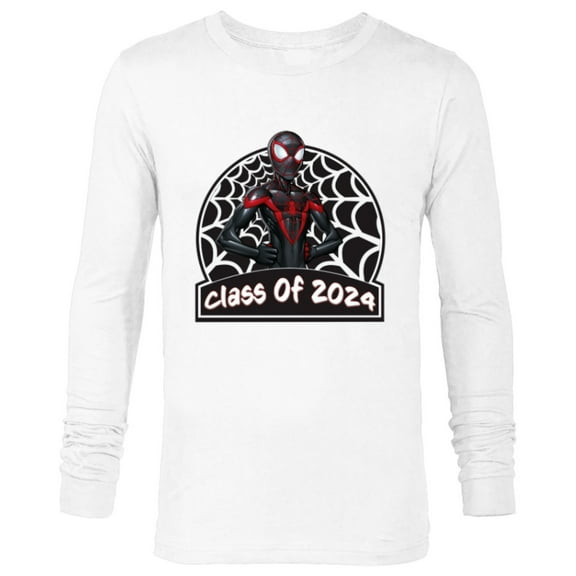 Marvel Spider-Man Miles Morales Graduation Class of 2024 - Long Sleeve T-Shirt for Men - Customized-White