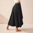 thumbnail image 4 of Gamivast Womens Asymmetrical Skirt High Waisted Elegant Irregular High Low Tulip Hem Flowy Wrap Skirt Front Slit Party Cocktail Dancewear Trendy Midi Skirt, 4 of 5