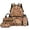 Cartoon Capybara, variant on Cat 4-Piece Backpack Set for Boys 17 Inch Breathable School Backpack with Lunch Bag, Pencil Case & Water Bottle Cover Galaxy Bookbag for Grades 3-6