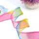 thumbnail image 3 of Cinta de organza arcoíris de 100 yardas y 1,5 pulgadas, cinta transparente de gasa de tul con degradado de colores., 3 of 5