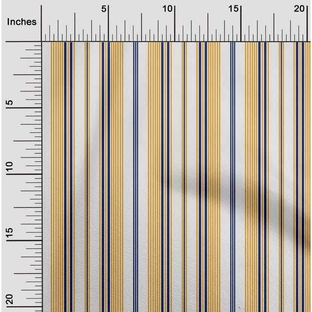 oneOone Cotton Cambric Fabric Multicolor Stripe Fabric Prints By Yard 56 Inch Wide