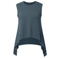 thumbnail image 3 of Sleeveless Crew Neck Irregular Top Women's Sports T Shirt Loose Casual Yoga Vest Shiny Top Women Top Men Wardrobe Womens Top Fashion Women Dresses Asymmetrical Tops for Women Girl Crop Top Drinking, 3 of 5