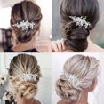 thumbnail image 5 of Wedding Hair Clip Bridal Diamante Hair Comb Crystal Pearl Hair Comb Wedding Hair Accessory Decorative Wedding Hair Comb Hair Accessories For Br (d-4-), 5 of 5