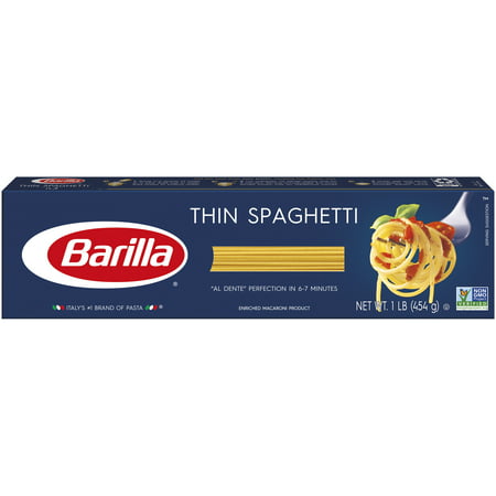 Barilla® Classic Blue Box Pasta Thin Spaghetti 16 (Best Low Carb Spaghetti Noodles)