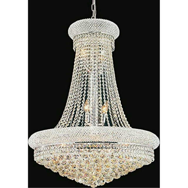 Empire 18 Light Down Chandelier With Chrome Finish