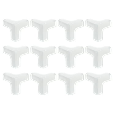 Corner Protectors, 12 Pack 44x44x44mm - Edges Protectors Guards, T-Shape Table Corner Bumpers (Transparent)