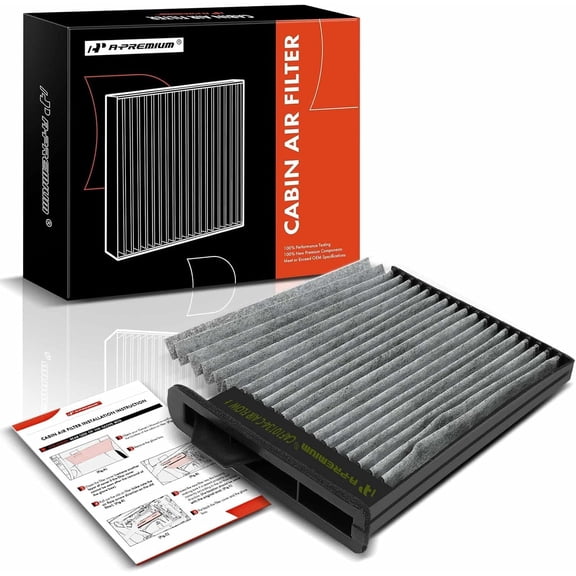 A-Premium Cabin Air Filter with Activated Carbon Compatible with Nissan Versa 2007-2013, 1.6L 1.8L, Replace# 27274ED000