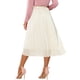 thumbnail image 3 of Falda midi plisada INSPIRE CHIC para mujer, falda de acordeón casual con cintura elástica, XL blanca, 3 of 6