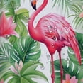 thumbnail image 5 of Orinice  Tropical Pink Flamingo Shower Curtain Art Decor Green Teal Palm Leaves Flower Modern Animal Style Bathroom Curtain Decor Set with Hooks  36x72, 5 of 7