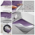 thumbnail image 6 of Purple Grey Ombre Bath Mat 3 Piece Bathroom Rug Set, Modern Geometric Abstract Aesthetics Cream Non Slip Bath Rug Contour Mat and Toilet Lid Cover, Absorbent Shower Mats Soft Bath Rugs and Mats Sets, 6 of 8