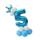 thumbnail image 1 of Globos de látex con números del 0 al 9 para cumpleaños, aniversarios de boda o fiestas. Número 5, 1 of 4