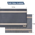 thumbnail image 5 of Set of 6 Placemats,PVC Dining Table Woven Vinyl Non-Slip Washable Cloth Heat Resistant Place Mats for Farmhouse Kitchen Decor Insulation Square Plate Mat, 5 of 8