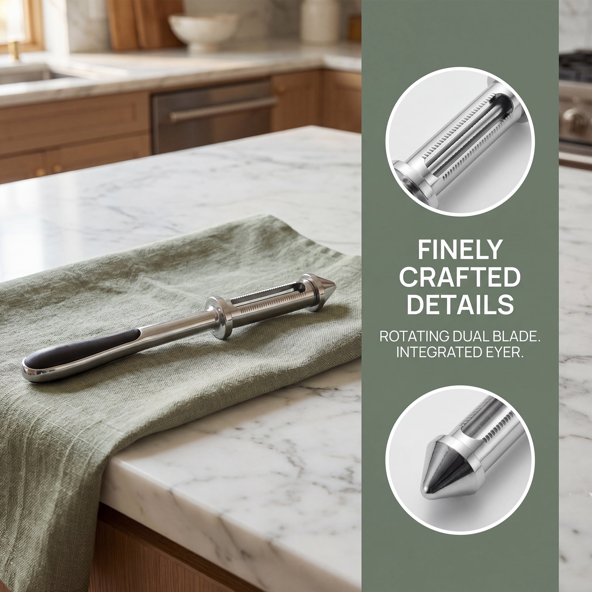 Unique Bargains Stainless Steel Vegetable Peeler with Ergonomic Handle Silver-3 in 1 6.3"x1"