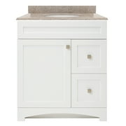 Monterrey 31" Flat White Vanity with Mohave Beige Granite Top