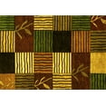 thumbnail image 1 of Ahgly Company Machine Washable Indoor Rectangle Abstract Yellow Modern Area Rugs, 6' x 9', 1 of 4