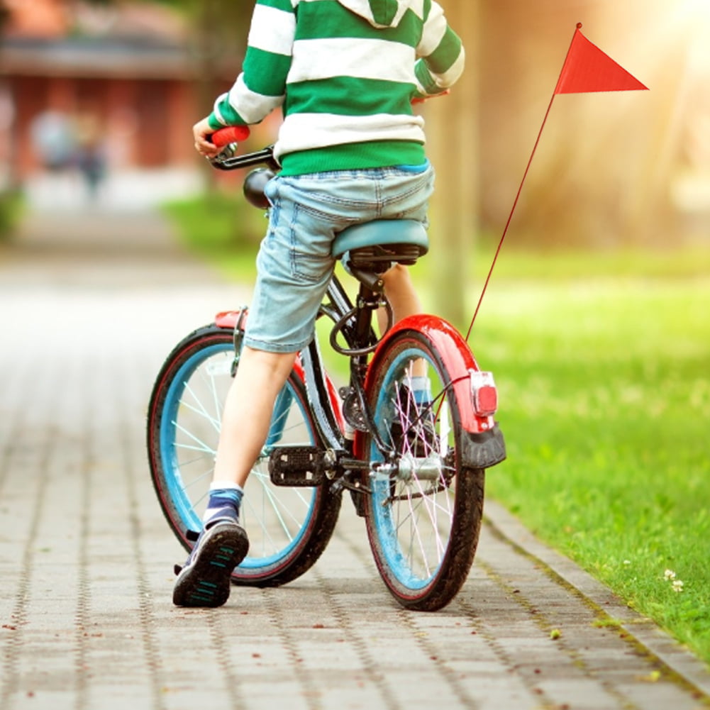 Childrens Bicycle Triangle Sign Bicycle Safety Triangle Sign Mountain Bike Flagpole Can Be Used for Installation/Use On All Standard Childrens Bikes.