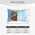 thumbnail image 6 of Balery Funny Cat Taking a Bath Bedding Queen Pillow Cases - Envelope Closure - Soft Brushed Microfiber Fabric - Shrinkage and Fade Resistant Pillow Cases-16"x24", 6 of 9