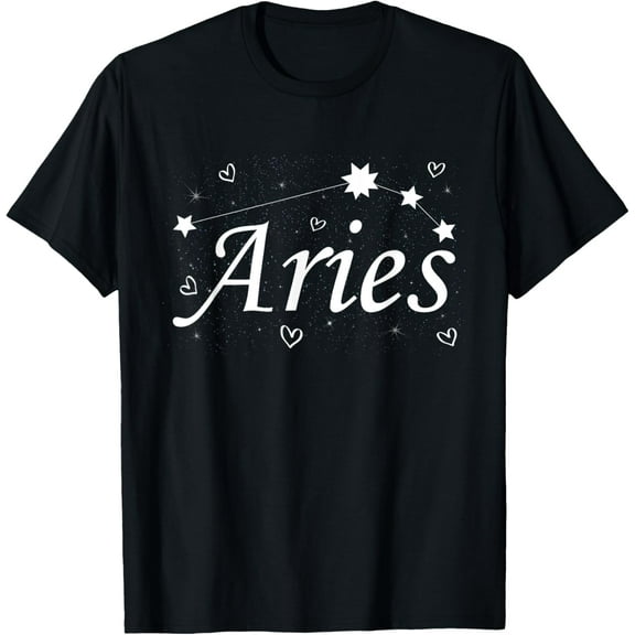 Aries March April Birthday Constellation Stars Men Women T-Shirt