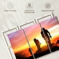 thumbnail image 6 of Elephant Stock Cyclists At Sunset Wall Art - Horizontal Multi Panel Canvas - Living Room Wall Decor - Sports Multi Panel - Orange And Yellow Decor - 74" x 48", 6 of 8