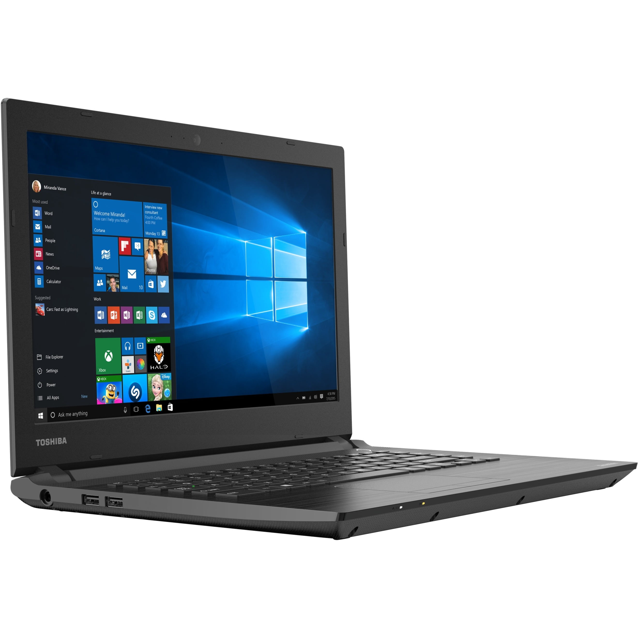 Toshiba Satellite 14 Touchscreen Laptop Intel Celeron N2840 2gb Ram 32gb Ssd Windows 10 Home Textured Resin In Brushed Black Cl45 C4330 Walmart Walmart 
