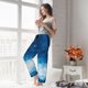 thumbnail image 5 of Balery Blue Glitter Sparkles Pantalones de pijama para mujer, pijamas ultraligeros, pantalones de estar por casa-3X-Large, 5 of 6