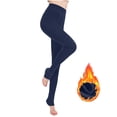 thumbnail image 3 of Warm Leggings Women Dqueduo Women's Fashion Solid Color Warm Thick Casual Comfortable Leggings Long Pants, 3 of 8