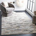 thumbnail image 2 of SAFAVIEH Studio Leather Kenyon Striped Area Rug, Ivory/Grey, 5' x 8', 2 of 12