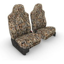 F58 2002-2010 Ford F250-F550 Super Duty, Front Truck Seat Covers only, 40/20/40 Split Bench Seat with Molded Headrests in Camo Endura