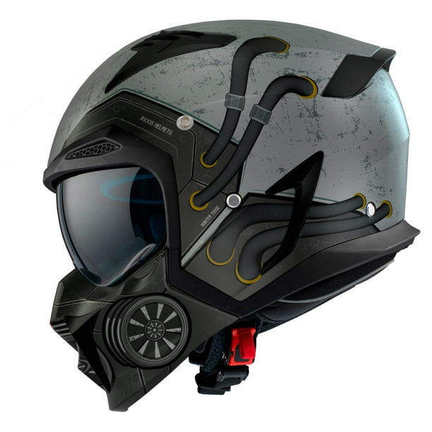 Casco modular para moto Mate gris Talla L negro M Axxis Hunter Toxic Walmart en linea