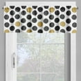 thumbnail image 2 of Ambesonne Polka Dot Valance Pack of 2, Grungy and Glamour Rounds, 54"X12", Grey Dark Mustard, 2 of 5