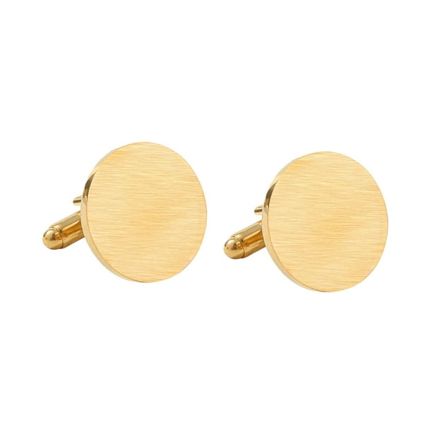 Gemelos para Hombres Jinwen de Acero Inoxidable Único Oro 1 par