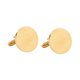 thumbnail image 1 of Gemelos para Hombres Jinwen de Acero Inoxidable Único Oro 1 par, 1 of 8