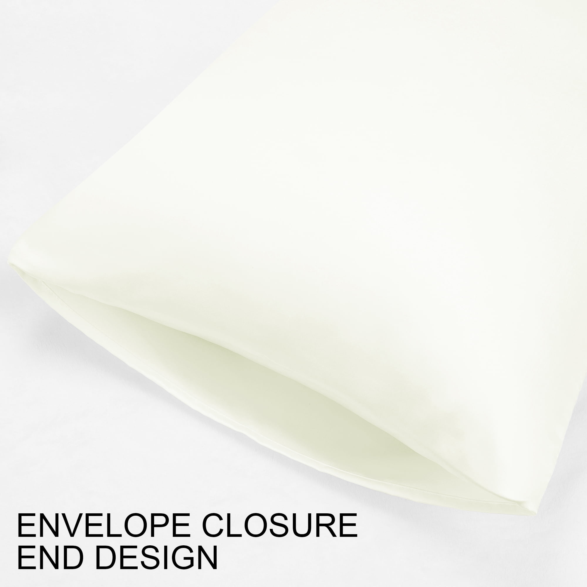 Unique Bargains 4 Pack Satin Pillowcases for Hair and Skin, Cream Standard