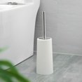 thumbnail image 2 of Escobilla y soporte para inodoro, juego de 2 escobillas para inodoro con mango largo de acero inoxidable 304, escobilla para inodoro para baño, ergonómica, elegante, duradera (blanco) JAMW Sencillez, 2 of 5