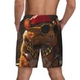 thumbnail image 2 of Lsque Mens Swim Trunks Hip-Hop Guinea Pig. Pattern - Bathing Suit Compression Liner - Beach Swim Shorts Swimwear - (S-3XL) - Stretch Quick Dry -Medium, 2 of 9